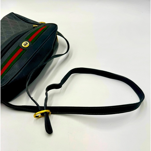 Vtg Gucci Black Supreme Ophidia PVC Guccisima Web Small Shoulder Crossbody Bag - Picture 9 of 16